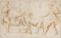 K III 006
          <br/>
          Twee herders en een herderin met een geit
          <br/>
          <em>Giulio Romano (1499-1546)</em>